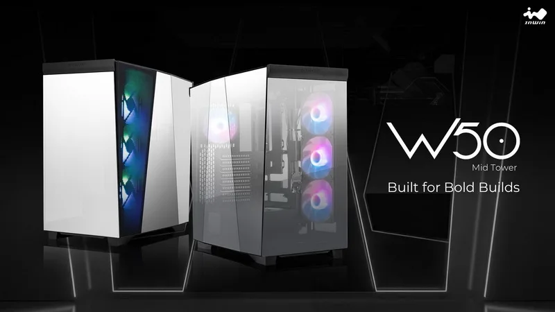InWin Unveils W50 Panoramic PC Case with Distinctive Geometric Design