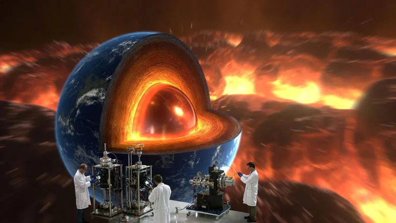 Study Suggests Earth’s Core Holds Vast Amount of Hydrogen, Challenging Cometary Water Origin Theory