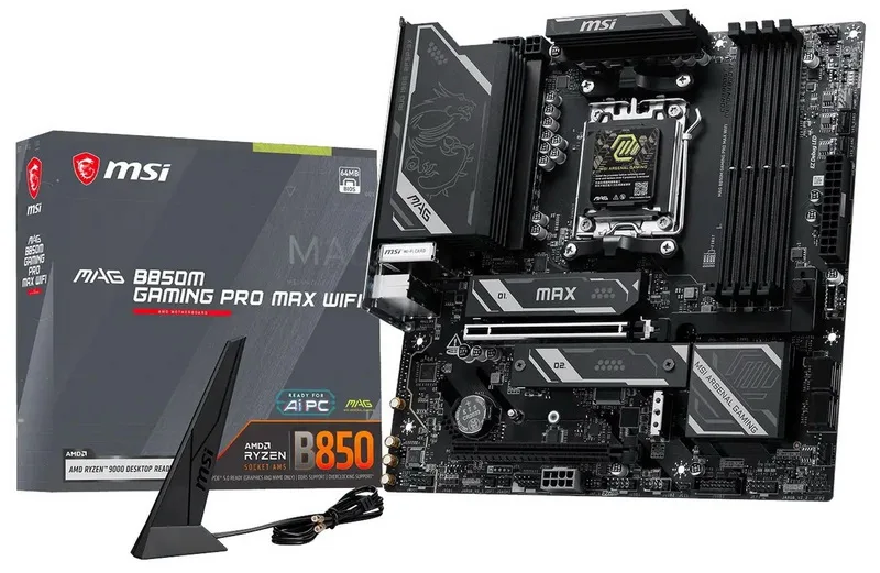 MSI Launches MAG B850M Gaming Pro Max WIFI Motherboard with Enhanced Overclocking and PCIe 5.0 Support