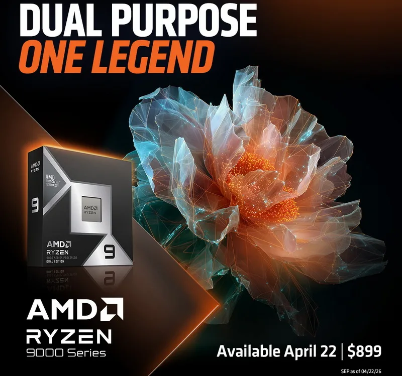 AMD Unveils Ryzen 9 9950X3D2 Dual Edition with Dual 3D V-Cache Priced at $899