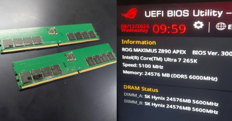 Asus Demonstrates Compatibility of DDR5 HUDIMM Memory on Latest Intel Motherboards