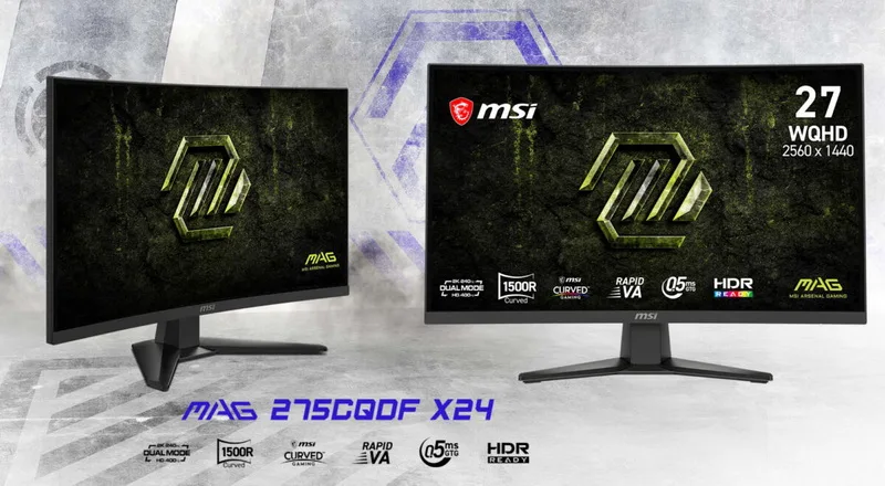 MSI Launches MAG 275CQDF X24, a 27-Inch Curved Gaming Monitor with Up to 400 Hz Refresh Rate