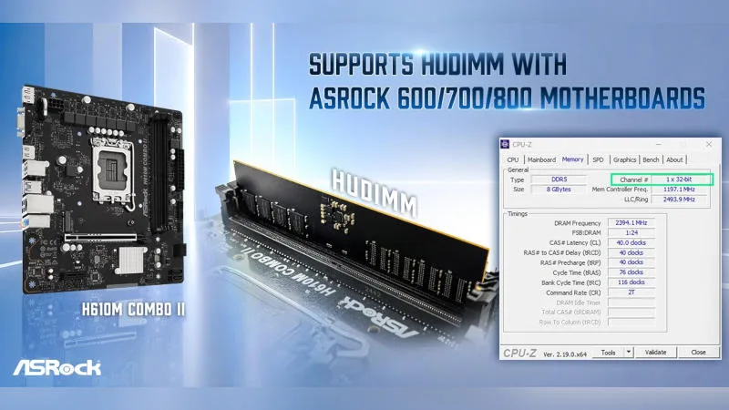 ASRock and TeamGroup Introduce DDR5 HUDIMM Modules to Lower Memory Costs for Budget PCs