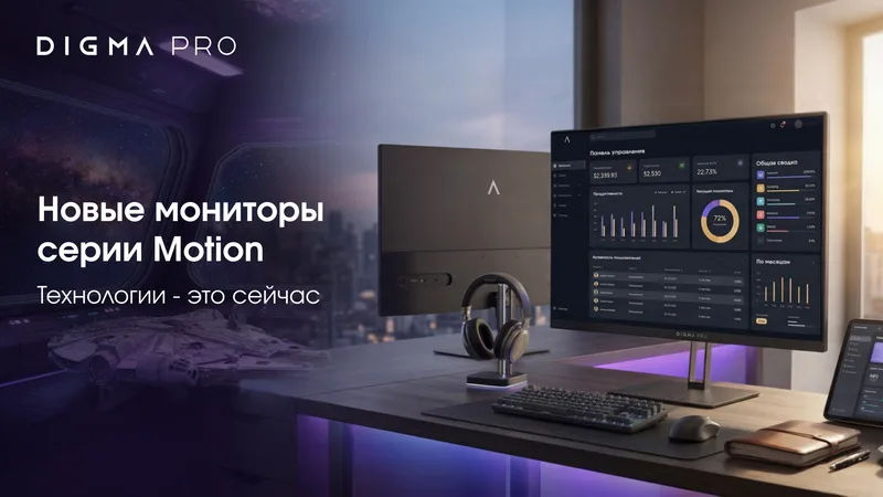Digma Pro Launches Motion Series IPS Monitors with Up to 144Hz Refresh Rate