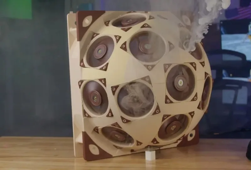 YouTuber Builds Massive 15-Fan Noctua ‘Superdome’ to Slash PC Temperatures by 20°C