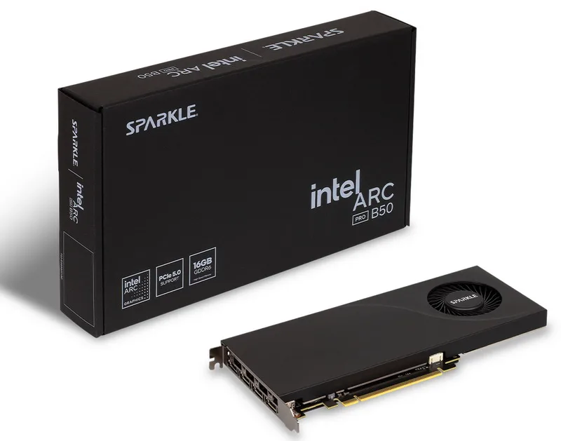 Sparkle Launches Thin Intel Arc Pro B50 16GB Blower Graphics Card for Workstations