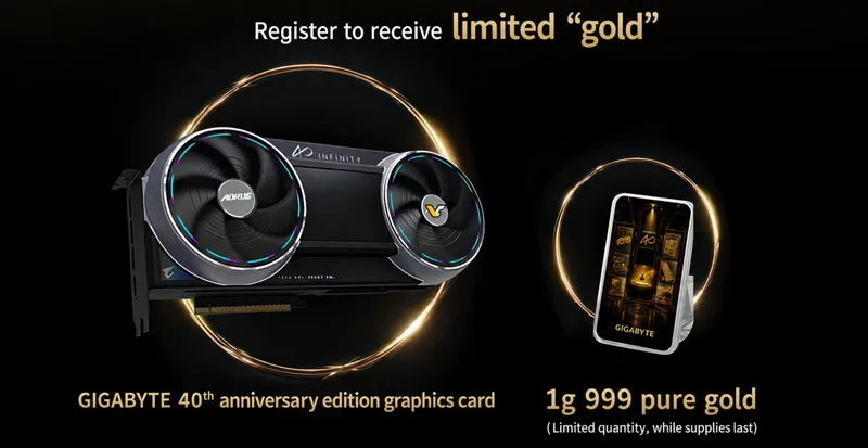 Gigabyte Offers 1 Gram of Pure Gold with RTX 5090 Purchase in Taiwan