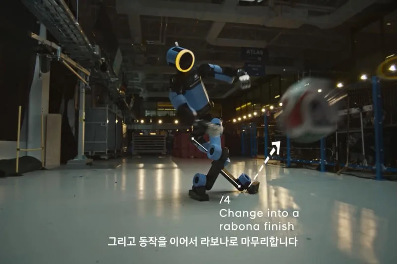 Hyundai’s Atlas Robot Executes Complex Soccer Kick with Precision
