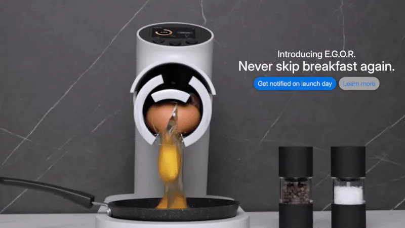 San Francisco Startup Unveils Cheffy E.G.O.R., a Robot Specializing in Egg Preparation