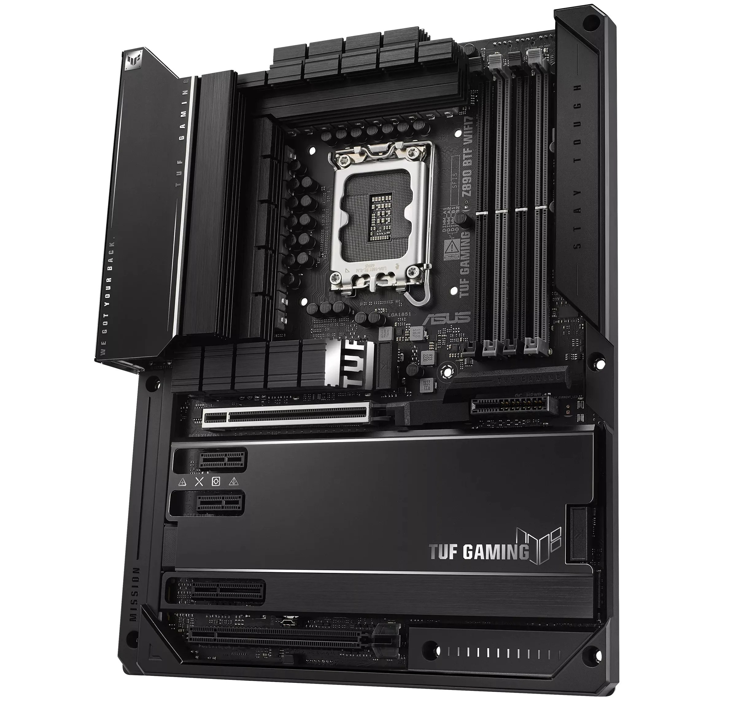 Asus Unveils TUF Gaming Z890-BTF WIFI7 Motherboard Featuring Rear Power Connectors for Intel Core Ultra 200