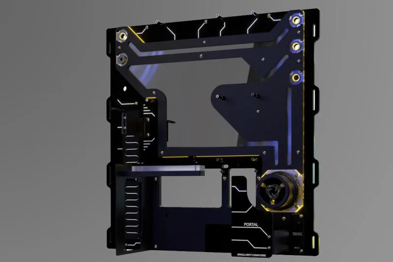 Singularity Computers Unveils Portal Advanced Wall-Mounted PC Case with Liquid Cooling Support