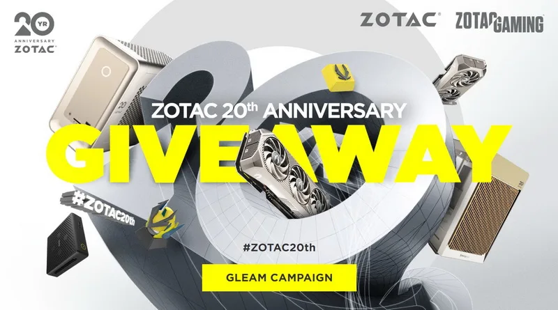 Zotac Celebrates 20th Anniversary with Exclusive GeForce RTX 50 Series Giveaway