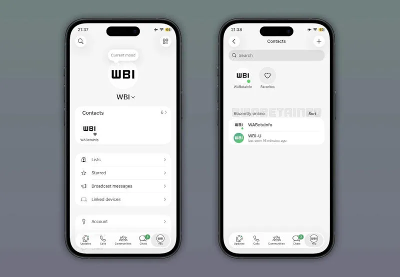 WhatsApp Beta for iPhone Adds Dedicated Online Contacts List