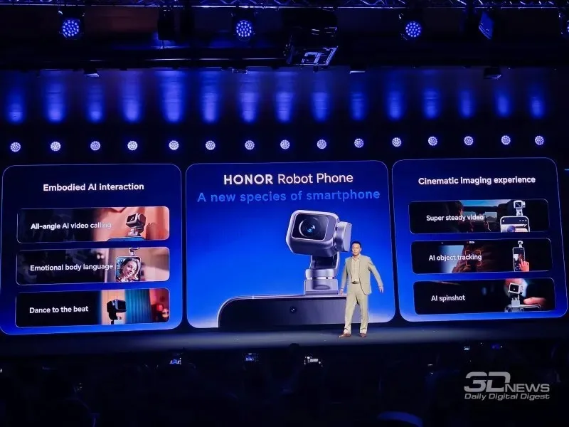 Honor Details Innovative Robot Phone Featuring Gimbal Camera and Assurance on Durability