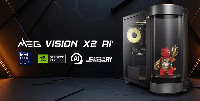 MSI Unveils MEG Vision X2 AI+ Gaming PC Featuring Holographic Display and Built-In AI Agent